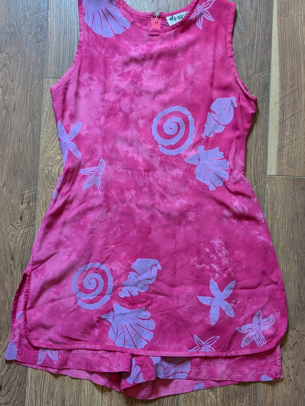 We Be Bop Sleeveless Skort Dress Sz S Hot Pink/Lavender